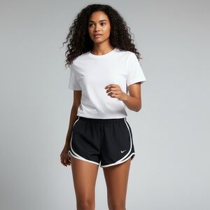 Nike Dri-Fit Black Running Shorts XS White Trim Athletic Gym Workout